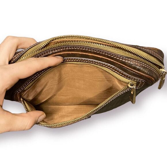 Celine Macadam Dark Wristlet Clutch Authentic Summer Bag - Picture 7 of 9